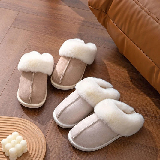 VINCI-V Women's Cozy Faux Fur Slippers with Memory Foam Comfort & Non-Slip Design